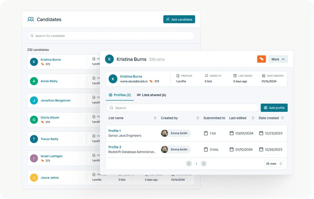 Export branded resumes as PDF or Word and push back to your ATS